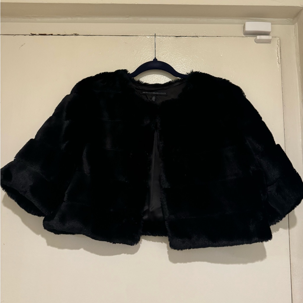 Faux Fur Bolero Cape . White House Black Market